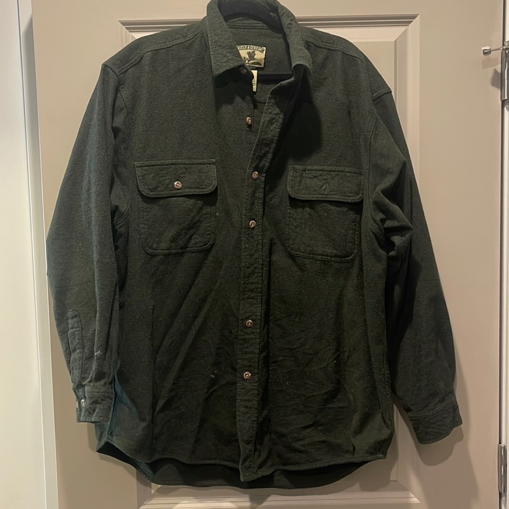 Green flannel. Field and stream.